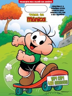 Turma da Mônica - Prancheta para colorir com adesivos: Cebolinha