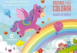 POSTAIS PARA COLORIR UNICORNIOS