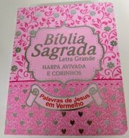 Bíblia sagrada - Letras grandes, harpas e corinhos
