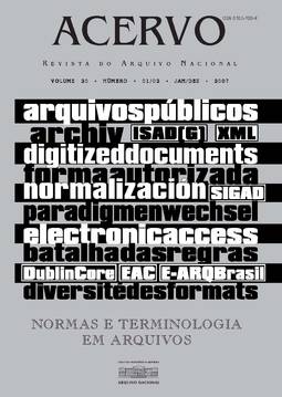 Normas e Terminologia em Arquivos - Acervo: Revista do Arquivo Nacional