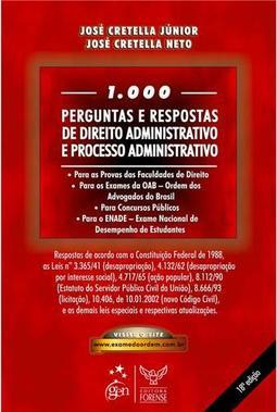 1.000 Perguntas e Respostas de Direito Administrativo e Processo Administrativo