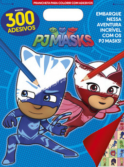 Pj Masks: prancheta para colorir com adesivos