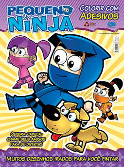 Pequeno ninja - Colorir com adesivos