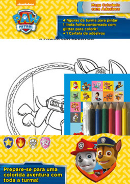 Patrulha canina - Mega colorindo com adesivos