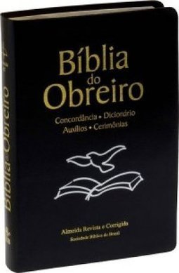 BIBLIA DO OBREIRO LETRAS VERMELHAS CAPA DE COURO