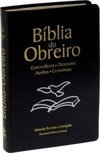 BIBLIA DO OBREIRO LETRAS VERMELHAS CAPA DE COURO