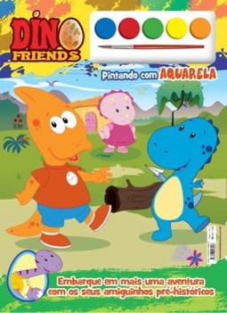 Dino friends: pintando com aquarela