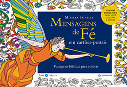 Mensagens de fé em cartões-postais: Passagens bíblicas para colorir