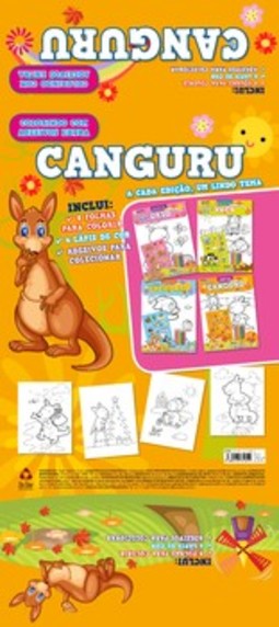 Canguru: colorindo com adesivos extra