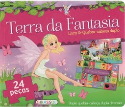 Livro & quebra-cabeça duplo - terra da fantasia