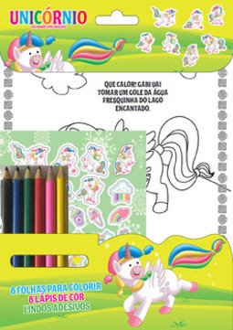 Unicórnio: Colorindo com adesivos