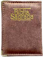 Bíblia Sagrada: Capa Cartunada com Velcro, Beiras Douradas - Marrom