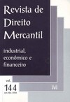 Revista de direito mercantil: industrial, econômico e financeiro - Outubro, dezembro de 2006