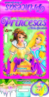 Princesas do reino encantado - Colorindo com adesivos