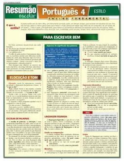 RESUMAO: PORTUGUES 4 - ESTILO