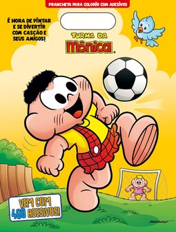 Turma da Mônica - Prancheta para colorir com adesivos - Cascão