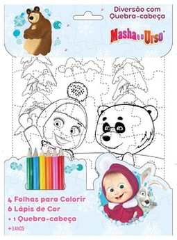 Masha e o urso: diversão com quebra-cabeça