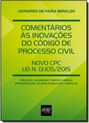 Comentários Ás Inovações do Código de Processo Civil: Novo Cpc Lei N. 13.105-2015