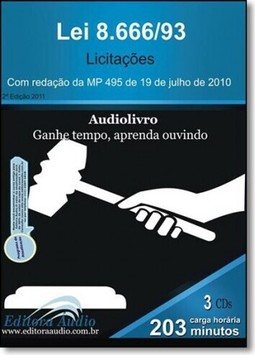 Lei 8.666-93 Licitações: Com Redação da Mp 495 de 19 de Julho de 2010 - Audiolivro com 3 Cds