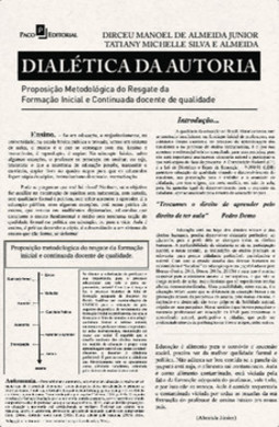 Dialética da autoria: proposição metodológica do resgate da formação inicial e continuada docente de qualidade