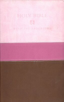 Holy Bible: New Revised Standard Version with the Apocrypha Chocolate / Pink Tri-Color Flexisoft Leather
