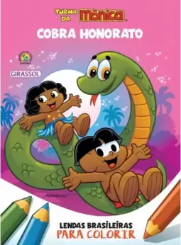 Turma da Mônica - Lendas Brasileiras para Colorir - Cobra Honorato