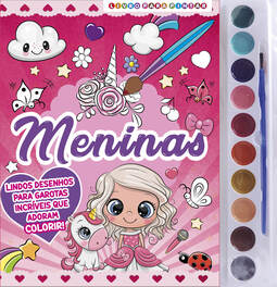 Meninas livro para pintar com aquarela