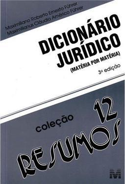 Dicionário jurídico: (matéria por matéria)