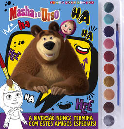 Masha e o Urso livro para pintar com aquarela