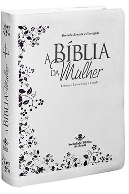 ARC087BMW - A Bíblia da Mulher - Grande - Branca Com Lilás