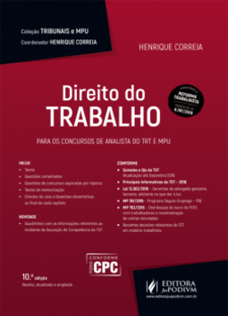 Direito do trabalho: Para os concursos de analista do TRT e MPU