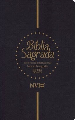 Bíblia NVI gigante Novo Testamento - 2 Cores Luxo preta