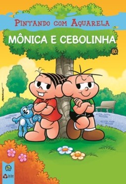 Pintando com aquarela - Mônica e Cebolinha