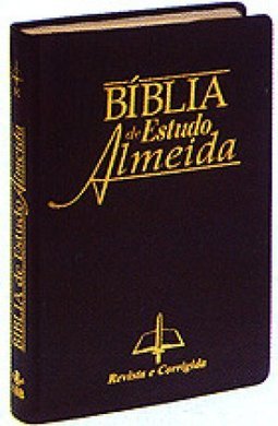 Bíblia de Estudo Almeida - Luxo, Beiras Douradas - Corrigida - Preta