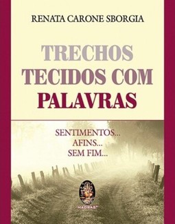 Trechos tecidos com palavras