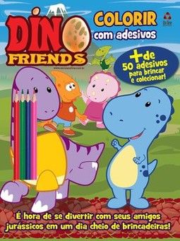 Dino friends: colorir com adesivos