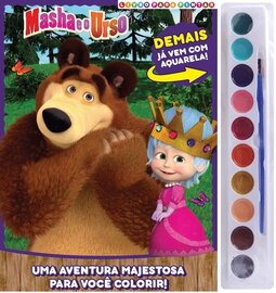 Masha e o Urso - Livro para pintar com aquarela