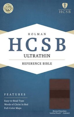 Holy Bible: Holman Christian Standard Bible, Brown/Chocolate, Leathertouch, Ultrathin Reference Bible