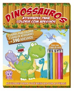 Dinossauros - Atividades para colorir com adesivos