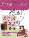 Masha e o urso: colorindo com adesivos