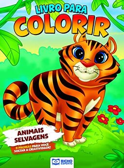 LIVRO PARA COLORIR ANIMAIS DA FLORESTA - ANIMAIS SELVAGENS