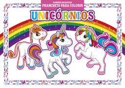 Floresta encantada - Unicórnios: prancheta para colorir