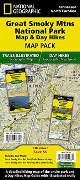 Great Smoky Mountains Day Hikes & National Park Map [Map Pack Bundle]