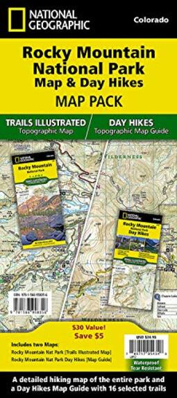 Rocky Mountain Day Hikes & National Park Map [Map Pack Bundle]