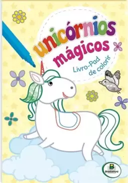 Unicórnios Mágicos - Livro-Pad de Colorir Amarelo