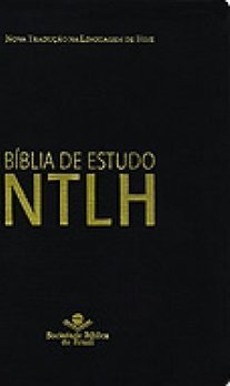 BIBLIA DE ESTUDO NTLH CAPA EM COURO BONDED PRETA