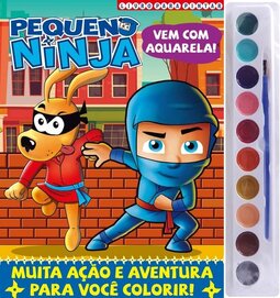 Pequeno Ninja Livro para Pintar com Aquarela