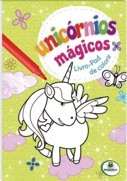 Unicórnios Mágicos - Livro-Pad de Colorir Verde