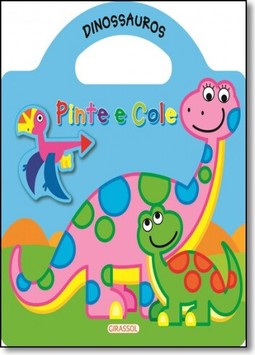 Pinte e cole - dinossauros