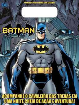 Batman: prancheta para colorir com adesivos
